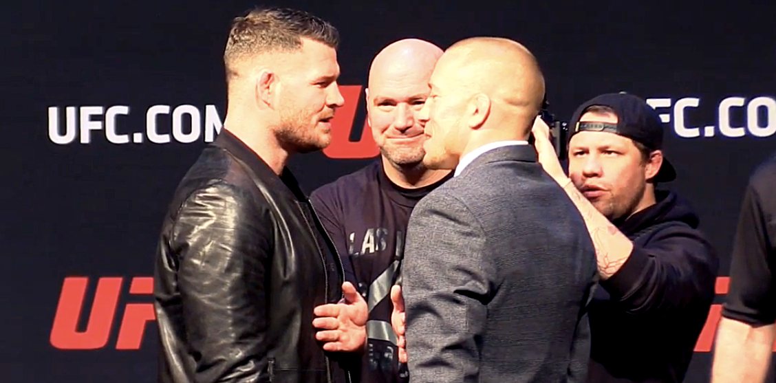Michael-Bisping-and-Georges-St-Pierre-first-faceoff