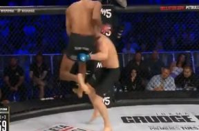 Michael-Page-vs-RIchard-Kiely-Flying-Knee