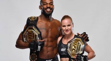 Jon-Jones-et-Valentina-Shevchenko-avec-leurs-ceintures