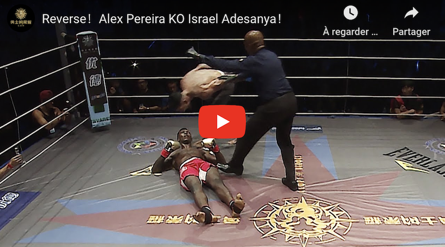 Adesanya prend un KO par pereira en kickboxing