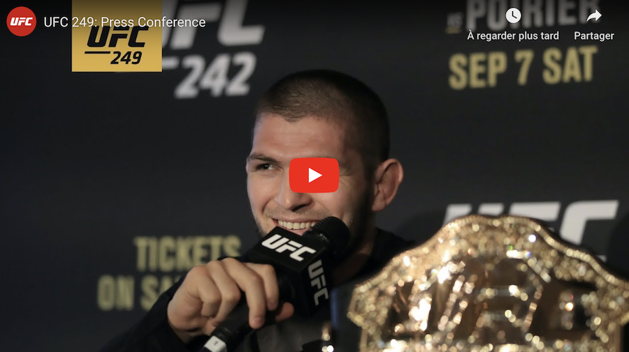 ufc 249 khabib vs feerguson la conférence de presse