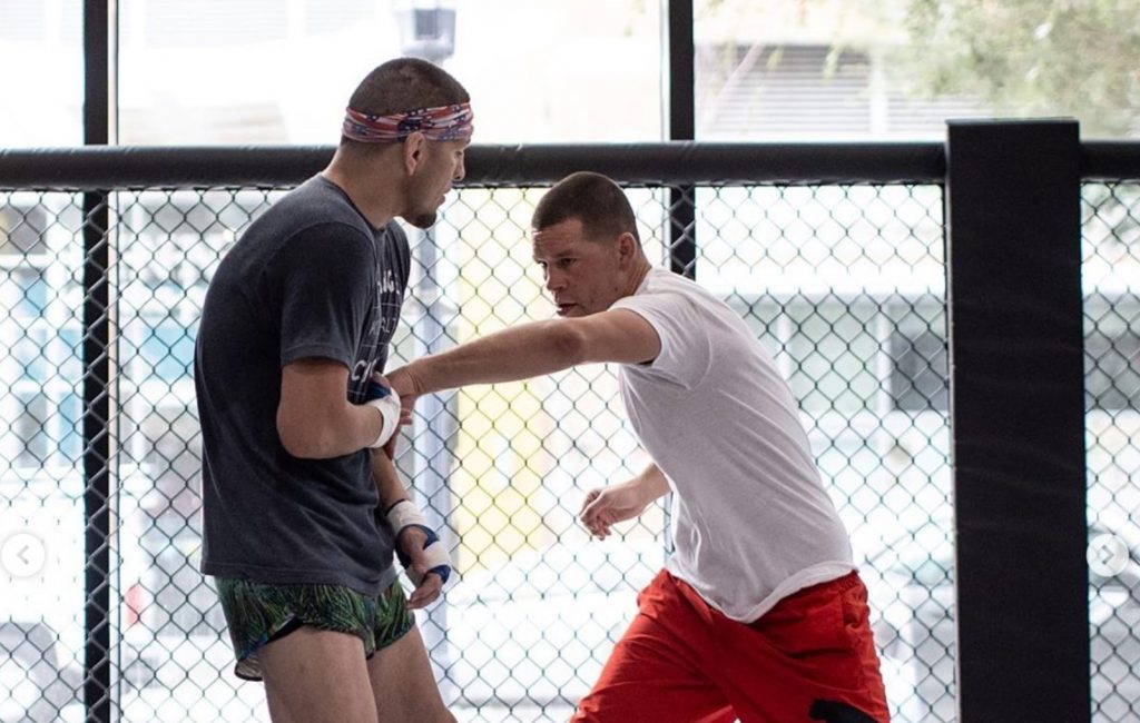 Nick et Nate Diaz s'entraîne pour leur retour