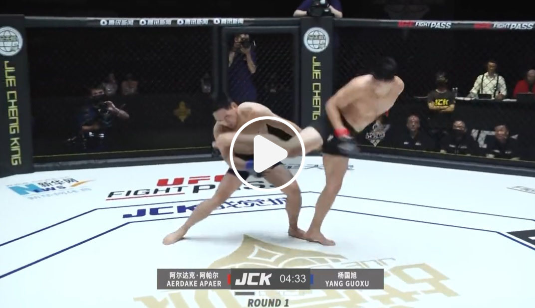 mma ko spinning back kick