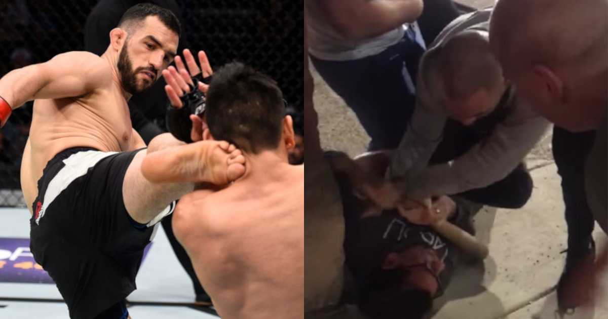 Un combattant de l’UFC maîtrise un agresseur armé qui visait sa famille