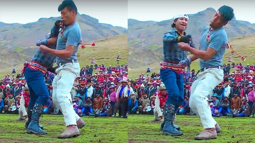 Un combat à mains nues finit en KO spectaculaire lors d'un festival au Pérou