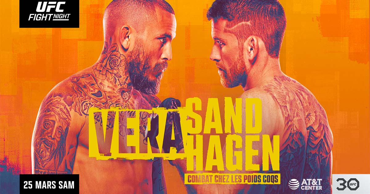 UFC Vera vs. Sandhagen : la carte, les horaires et comment le regarder
