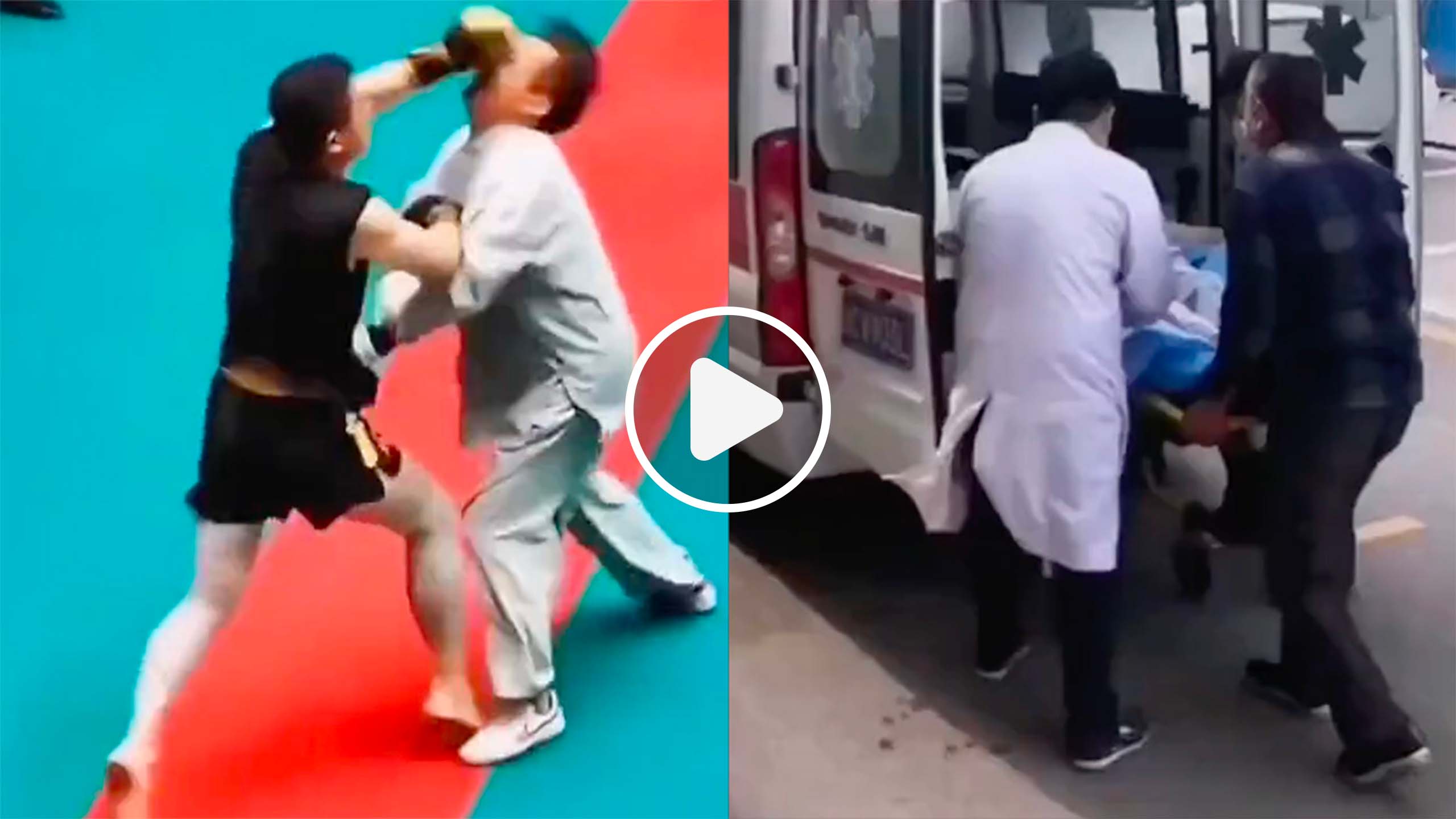 Une légende du Kung-fu affronte un combattant de MMA, il repart complètement KO sur une civière