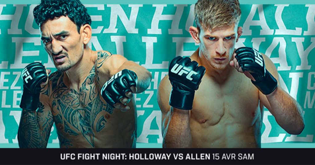 UFC Holloway vs. Allen : la carte, les horaires et comment le regarder