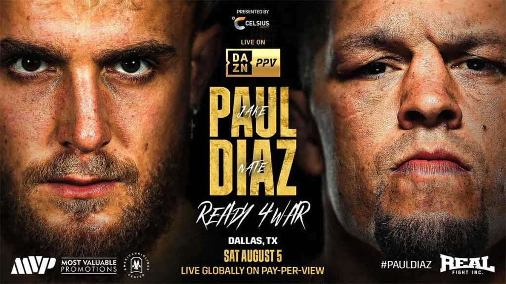 affiche Jake Paul vs Nate Diaz