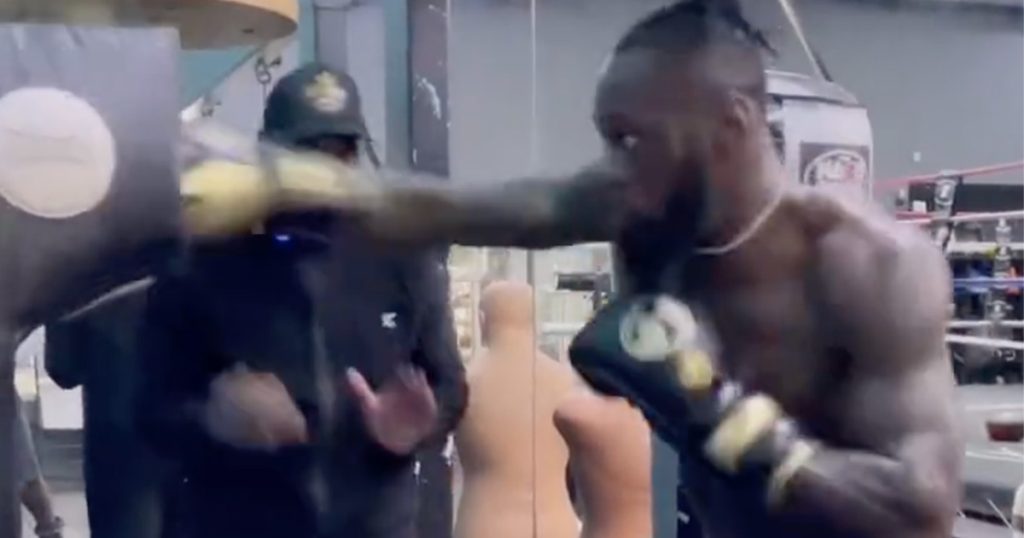 Deontay Wilder s'entraîne pour affronter Anthony Joshua, ses frappes sont terrifiantes