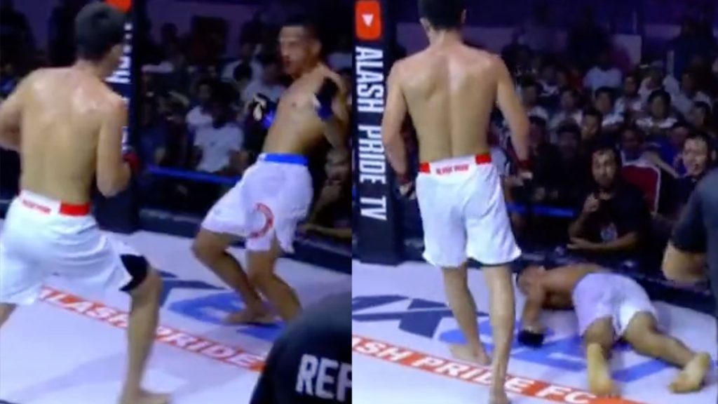 MMA - Il s'écroule au sol après avoir reçu une gauche en pleine tête