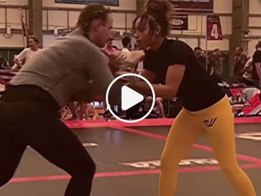 Femme-61kg-soumet-femme-transgenre-90kg-MMA-BJJ-Vidéo