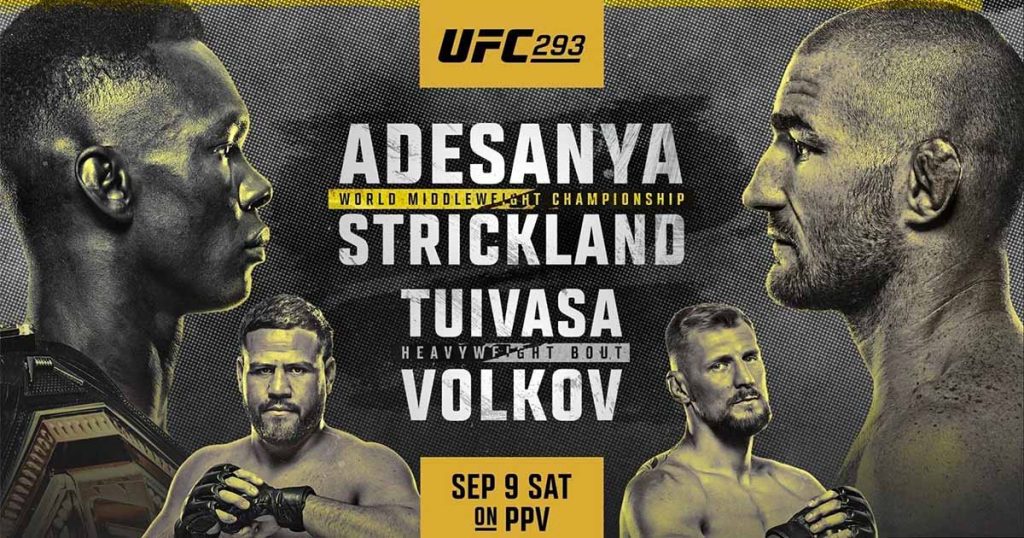 UFC 293 Adesanya vs. Strickland : la carte, les horaires et comment le regarder