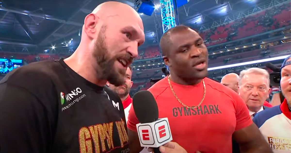 Tyson Fury affirme qu'il peut être mis KO par Francis Ngannou : "C'est du 50/50"