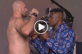 Tyson-Fury-Francis-Ngannou-face-à-face-Boxe-Vidéo