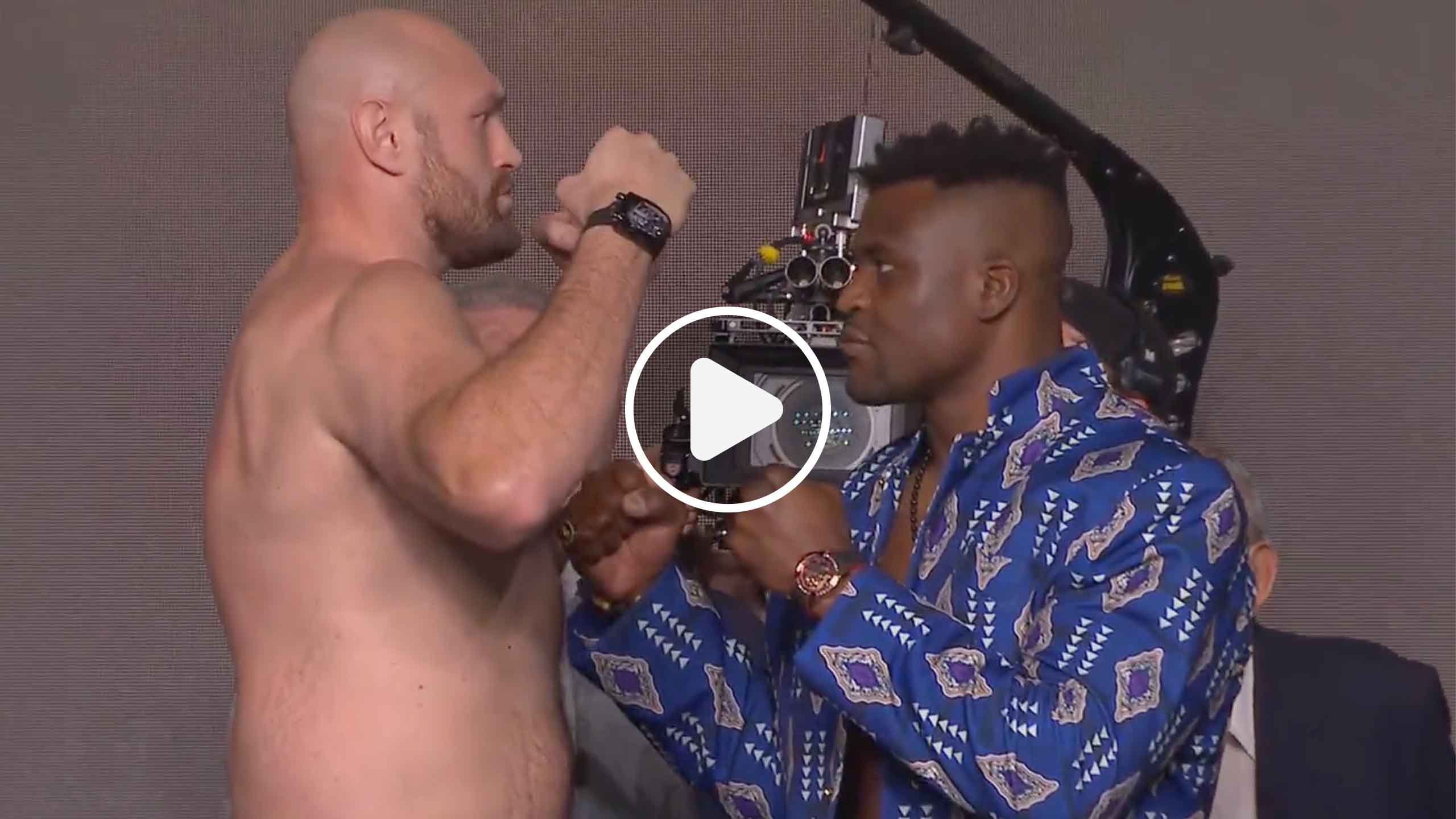 Le face à face animé entre Tyson Fury et Francis Ngannou