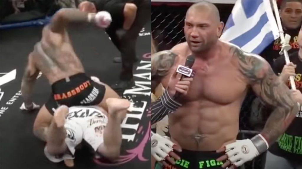 Le jour où la star du catch, Batista, a détruit un homme en MMA