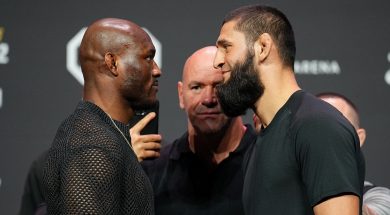 Kamaru Usman et Khamzat Chimaev.