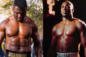 Francis-Ngannou-Anthony-Joshua-Boxe-menton-KO