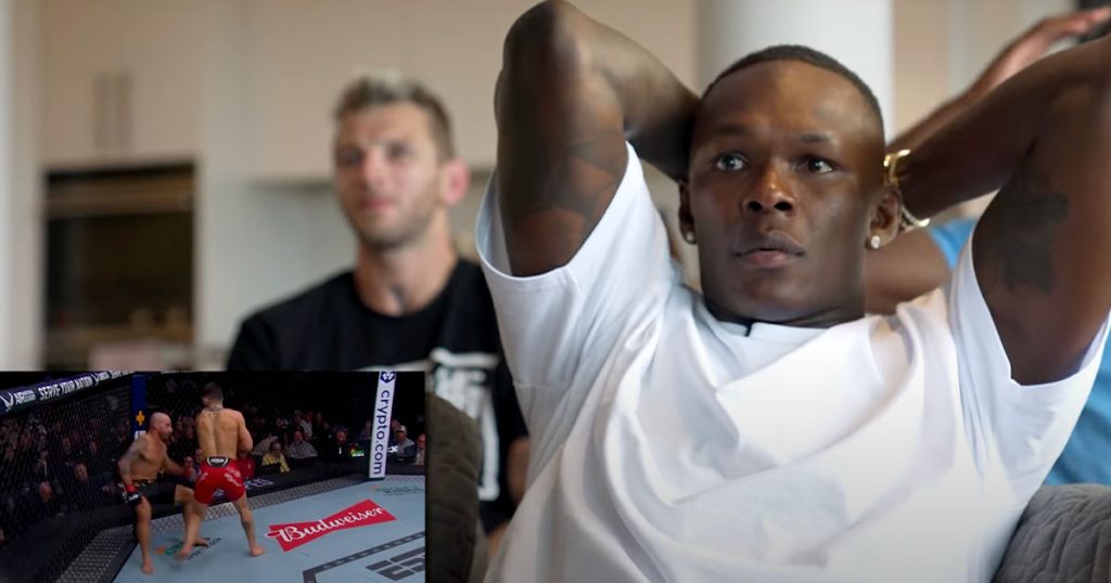 La réaction en direct d'Israel Adesanya à la défaite par KO d'Alex Volkanovski