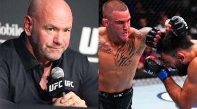 Beno&icirc;t-Saint-Denis-Dustin-Poirier-Dana-White-UFC-299-MMA