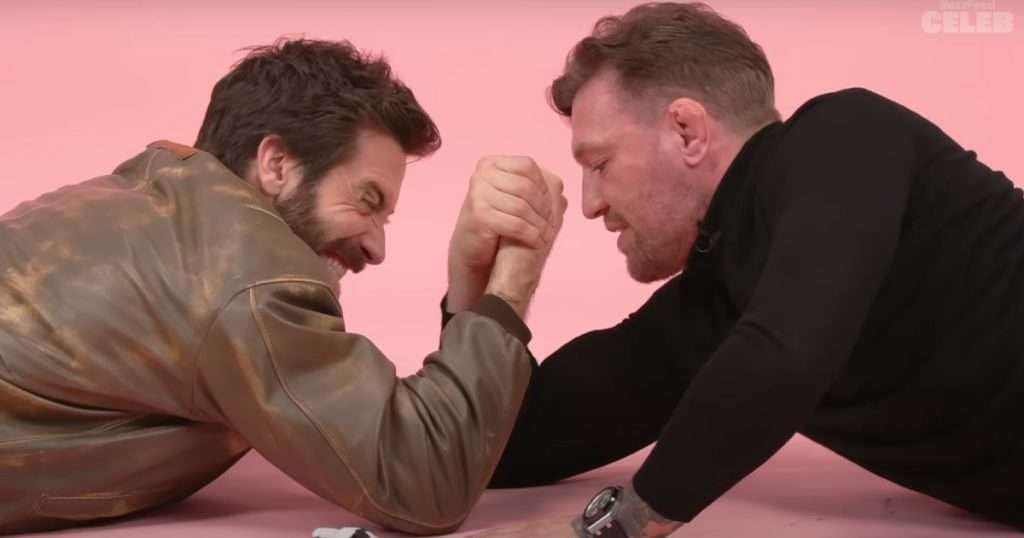 Conor McGregor et Jake Gyllenhaal font un bras de fer... entourés de chiots !