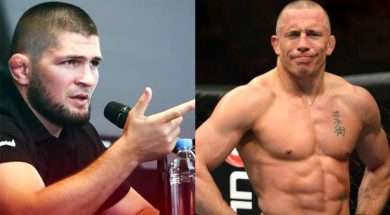 Khabib-r&eacute;pond-Georges-St-Pierre-UFC-MMA