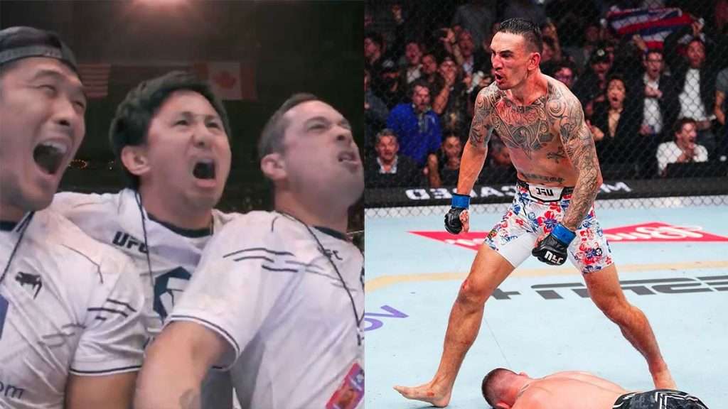 La réaction légendaire du coin de Max Holloway à son KO sur Justin Gaethje à l'UFC 300