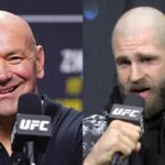 Jiri Prochazka félicite et accompagné par Dana White pour son geste pour la lutte contre le cancer