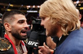 Topuria-Pimblett-échange-tendu-UFC-317