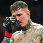 La réaction furieuse de Tom Aspinall après le eye poke de Ciryl Gane à l'UFC 321 tom aspinall