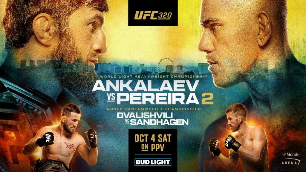 UFC 320 – Ankalaev vs Pereira 2 : la carte, les horaires et comment regarder