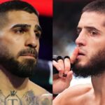 Ilia Topuria veut affronter Islam Makhachev. L'UFC pourrait cr&eacute;er une nouvelle ceinture pour voir cette affiche enfin na&icirc;tre