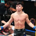 Kevin Vallejos r&eacute;agit &agrave; sa victoire face &agrave; Josh Emmett