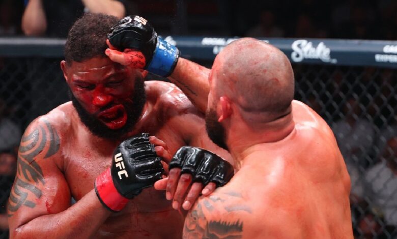 Curtis-Blaydes-r&eacute;action-combat-Josh-Hokit-ufc-327-mma