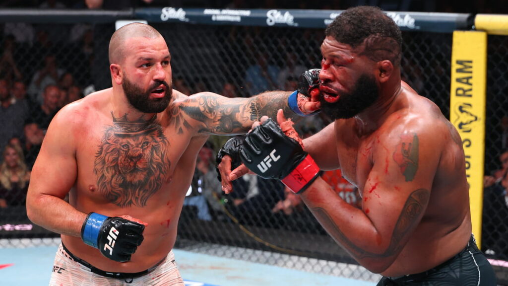 francis-ngannou-reaction-blaydes-hokit-ufc-327