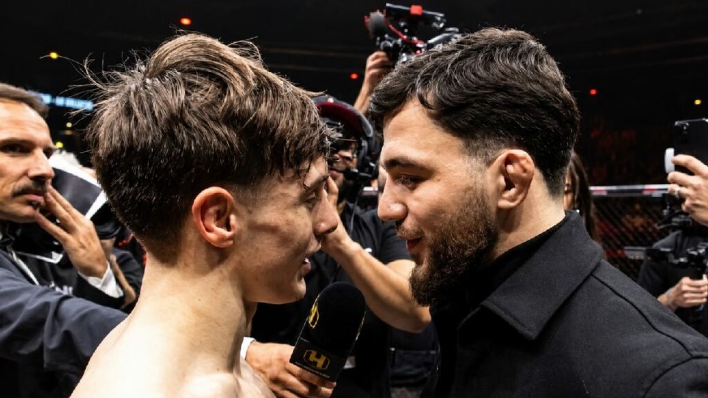 Anzor pr&eacute;vient Paul Dena avant l'Hexagone MMA 45
