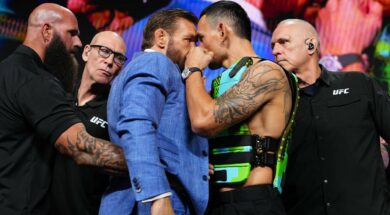 Tension-s&eacute;curit&eacute;-face-off-Conor-McGregor-Max-Holloway-ufc-comeback-mma