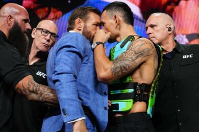 Tension-s&eacute;curit&eacute;-face-off-Conor-McGregor-Max-Holloway-ufc-comeback-mma