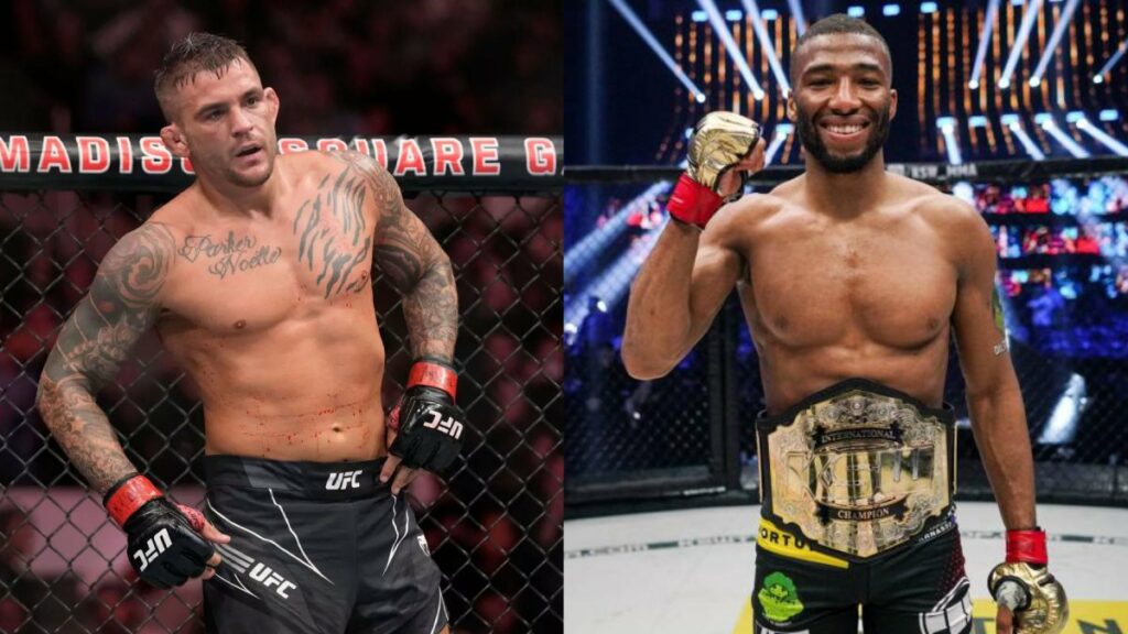 Dustin Poirier et Chris Weidman r&eacute;agissent &agrave; l'arriv&eacute;e de Salahdine Parnasse &agrave; l'UFC