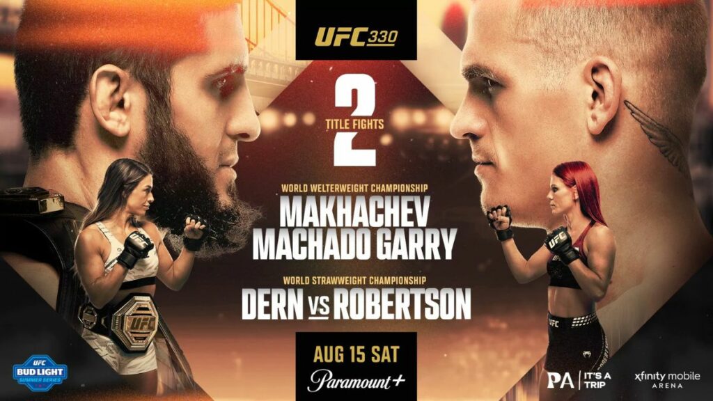 ActuMMA vous dévoile la carte complète de l'UFC 330 - Islam Makhachev vs Ian Garry. Les horaires et comment regarder l’événement.