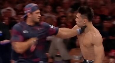 Song-Yadong-r&eacute;action-Usman-Nurmagomedov-cage-victoire-KO-Umar-Nurmagomedov-ufc-mma