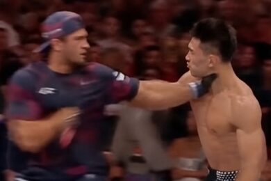 Song-Yadong-r&eacute;action-Usman-Nurmagomedov-cage-victoire-KO-Umar-Nurmagomedov-ufc-mma