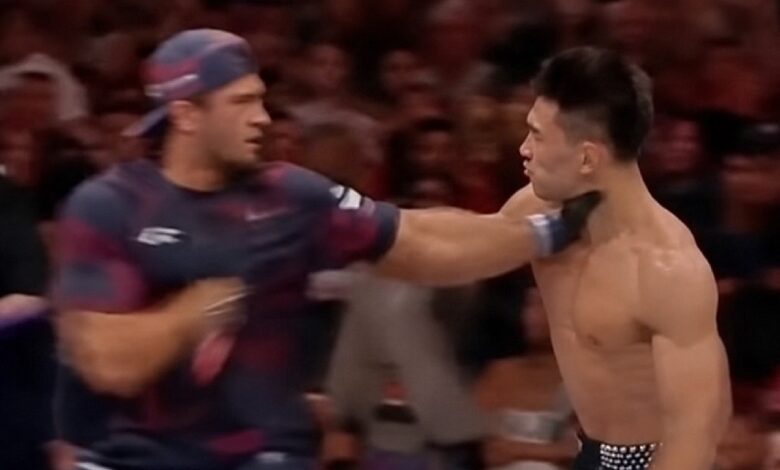 Song-Yadong-r&eacute;action-Usman-Nurmagomedov-cage-victoire-KO-Umar-Nurmagomedov-ufc-mma